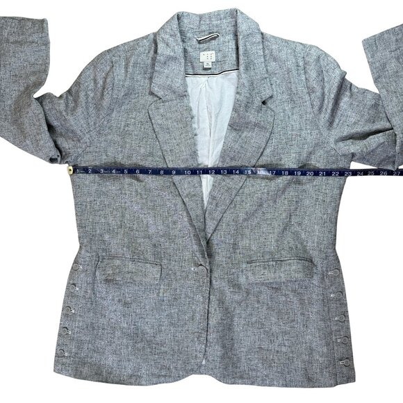 Metallic Silver Blazer + Side Button Accents (XL) A New Day - Picture 9 of 11